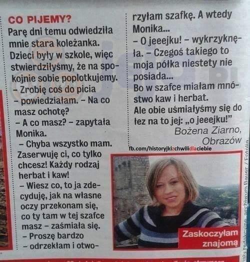 Co pijemy?