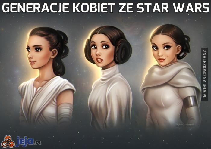 Generacje kobiet ze Star Wars