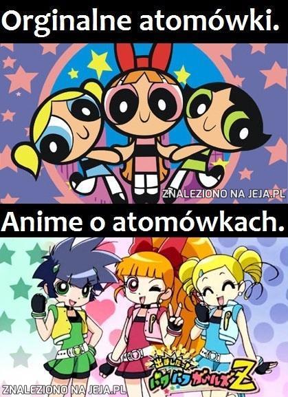 Atomówki oryginał vs anime