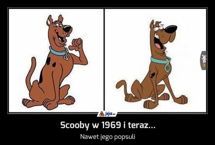 Scooby w 1969 i teraz...