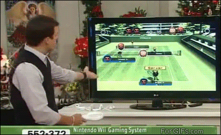 Oto jak zepsułem telewizor grając w Wii Tennis...