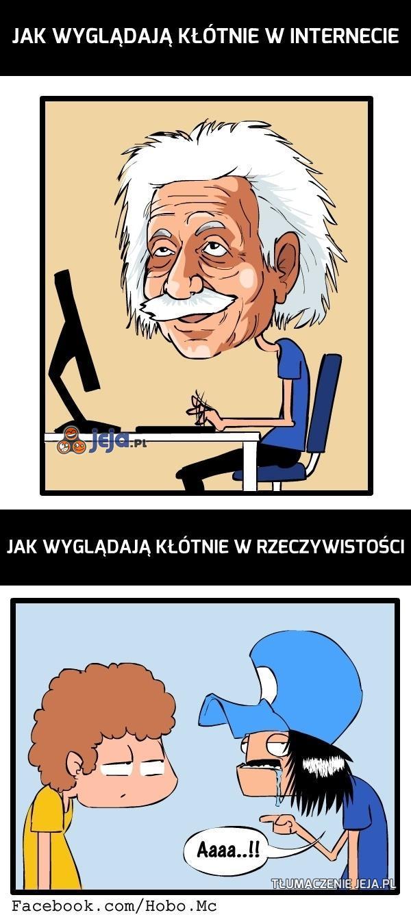 Kłótnie w internecie i w rzeczywistości