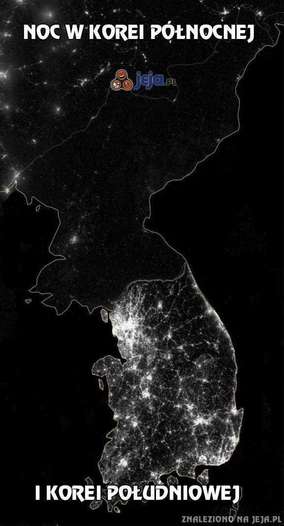 Noc w Korei Północnej i Korei Południowej