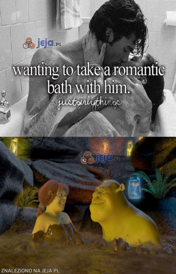 Kiedy bierzesz romantyczną kąpiel