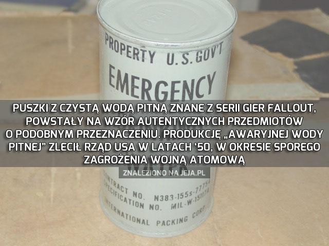 Puszkowana woda to nie wymysł twórców gier