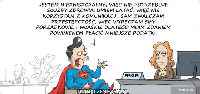 Superman w urzędzie skarbowym