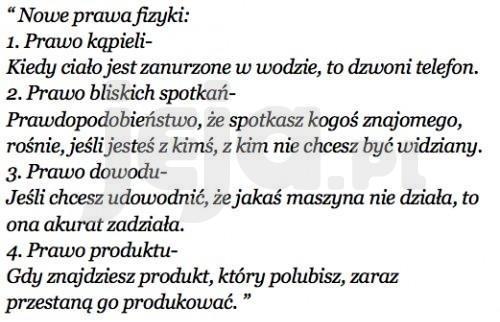 Nowe prawa ''fizyki''