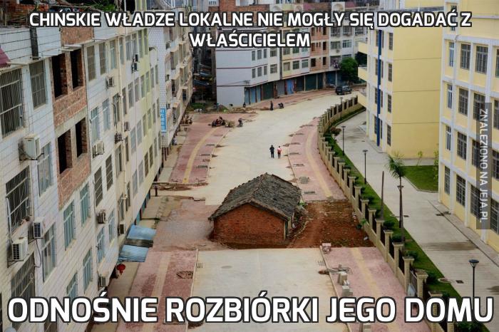 Chińskie władze lokalne nie mogły się dogadać z właścicielem