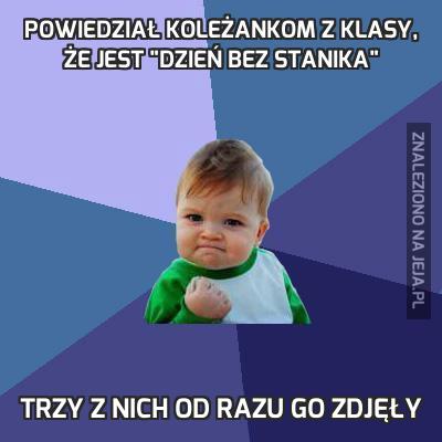 Powiedział koleżankom z klasy, że jest "Dzień bez stanika"