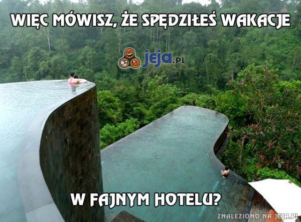 Więc mówisz, że spędziłeś wakacje w fajnym hotelu?
