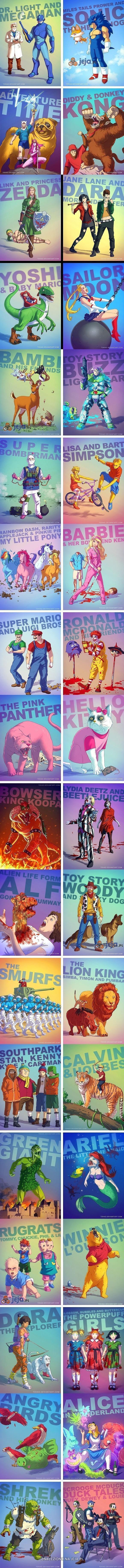 Świetne przeróbki słynnych gier, bajek i komiksów