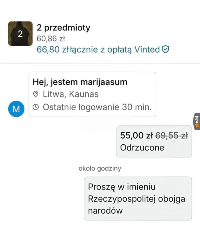 Honor zakazuje odmówić