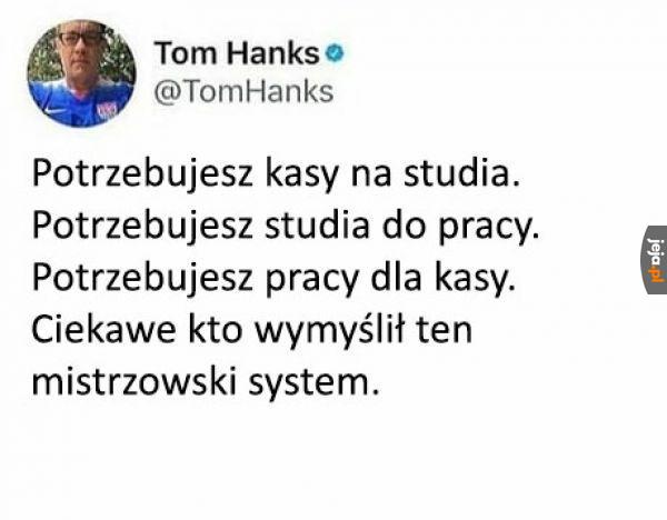 Tom Hanks mówi jak jest