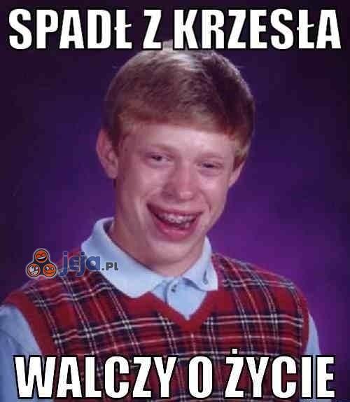 Spadł z krzesła