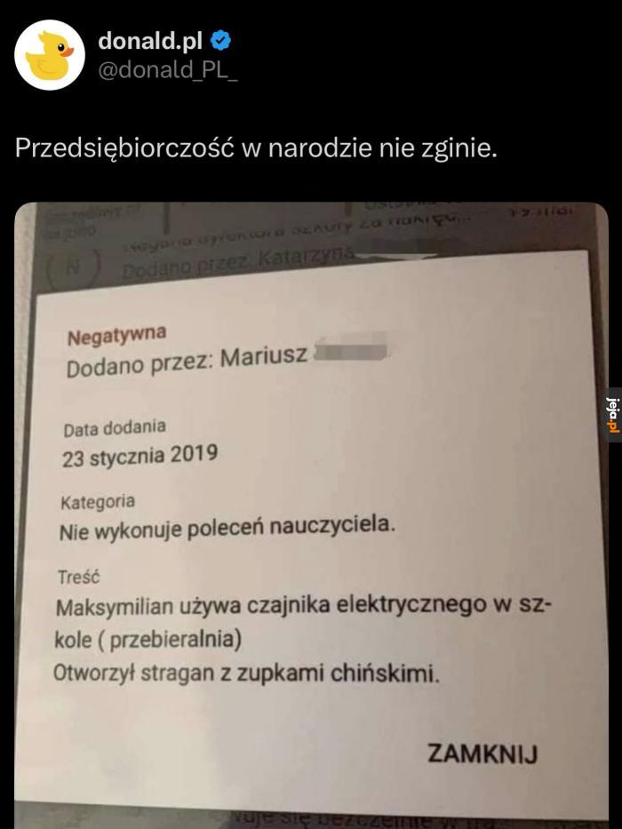 Maksymilian poradzi sobie w życiu
