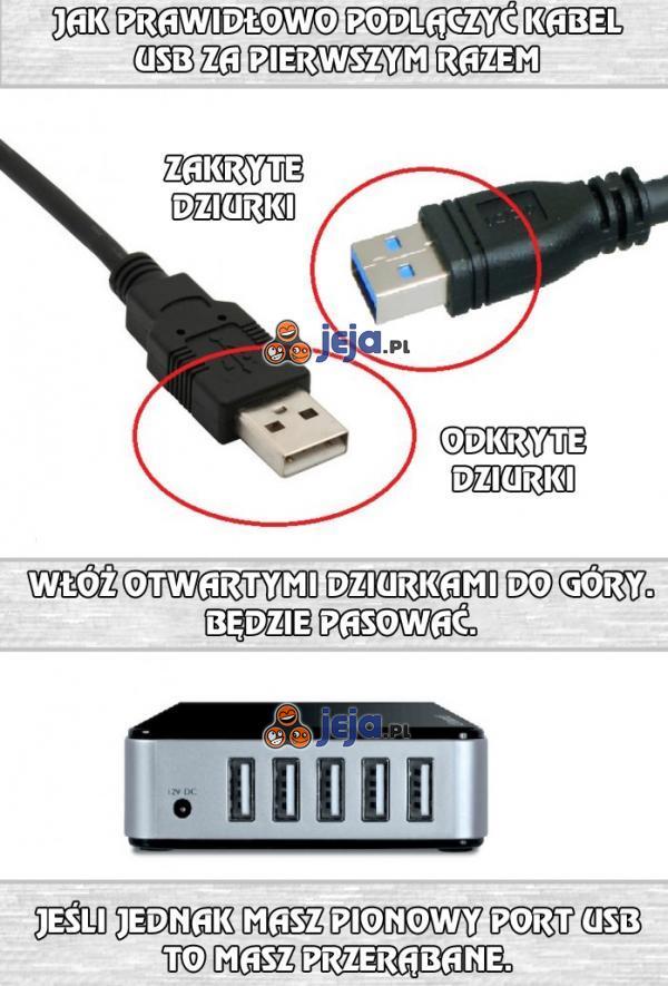 Jak podłączyć kabel USB