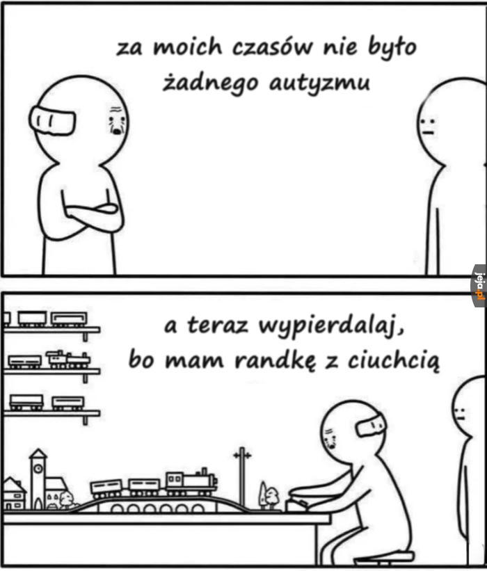Yep, ani śladu autyzmu