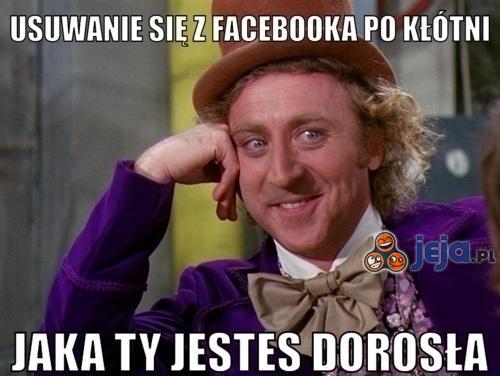 Usuwanie się z Facebooka po kłótni