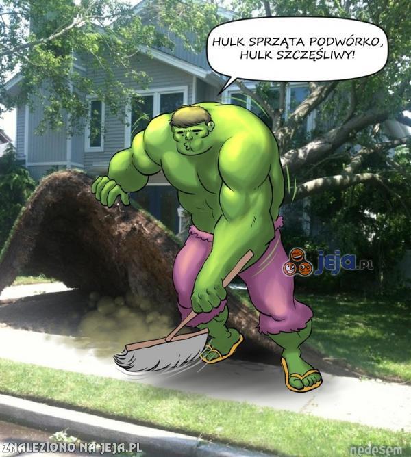 Hulk lubi sprzątać