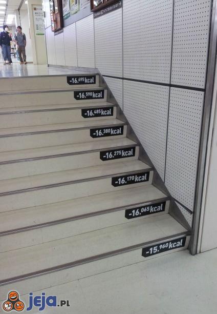 Zachęta do wchodzenia po schodach