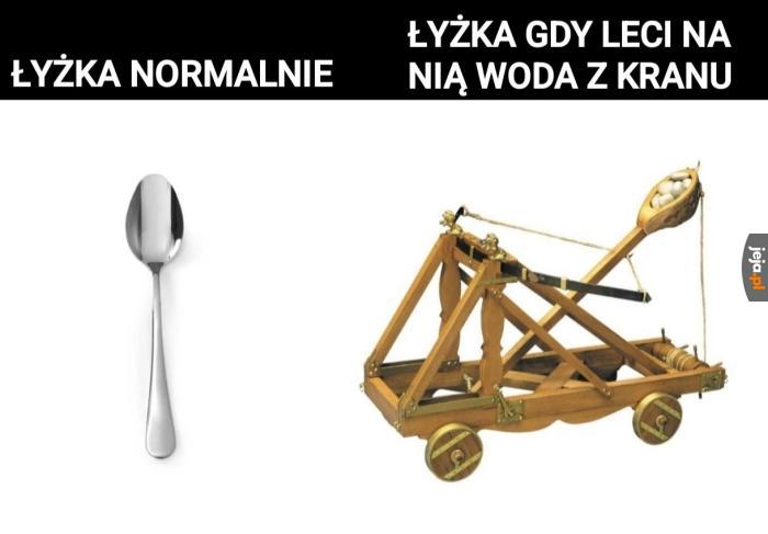 Jedna łyżka wystarczy aby zalać pół kuchni