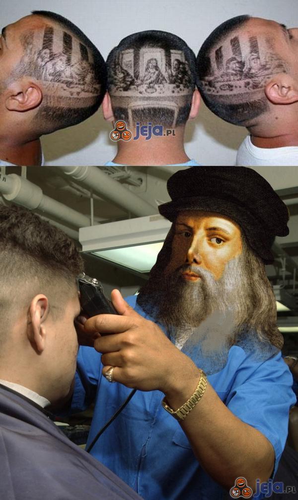 Da Vinci w roli fryzjera