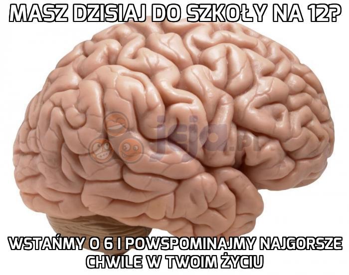 Masz dzisiaj do szkoły na 12?