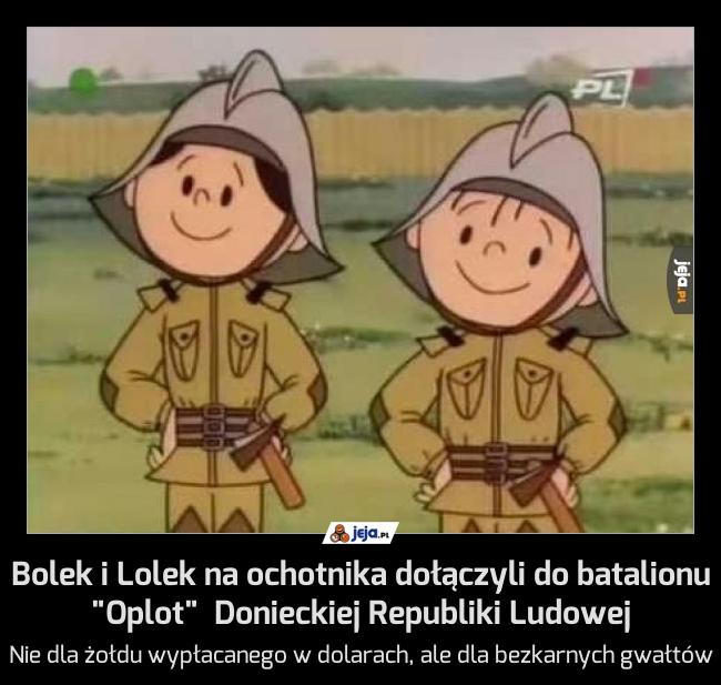 Bolek i Lolek na ochotnika dołączyli do batalionu "Oplot"  Donieckiej Republiki Ludowej