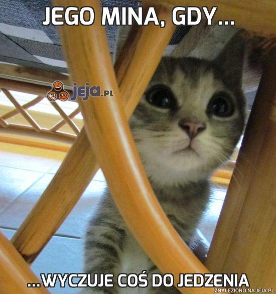 Jego mina, gdy...