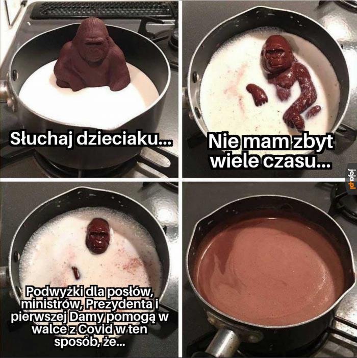 Nie, czekoladowy Harambe! Powiedz mi!