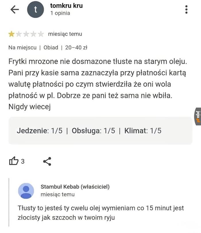 Chyba się zdenerwował