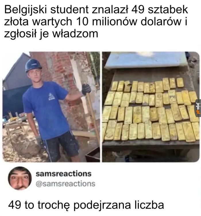 Policja natychmiast zabezpieczyła wszystkie 34 sztabki