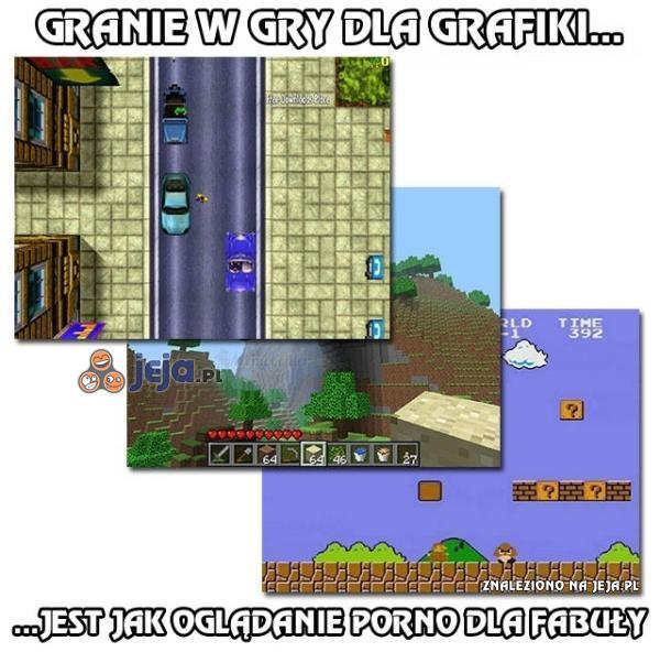 Granie w gry dla grafiki...