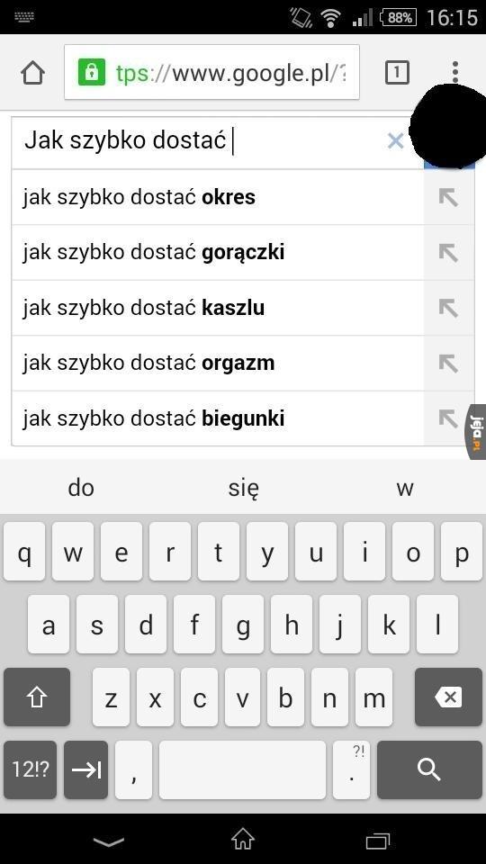 Czego to ludzie nie googlują