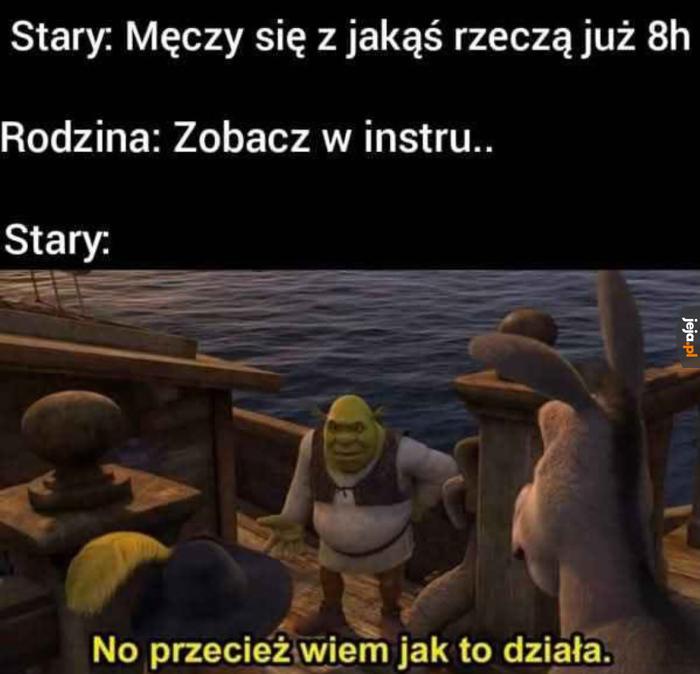 Stary pomagał to projektować przecież