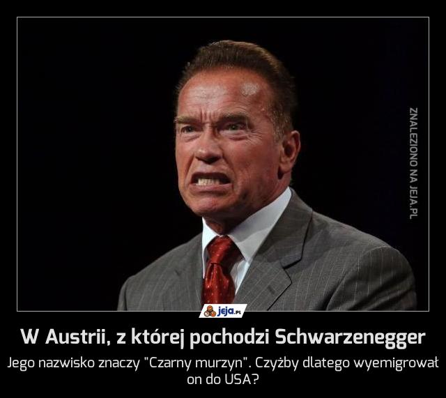W Austrii, z której pochodzi Schwarzenegger