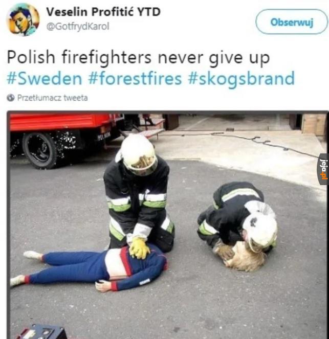 Nasi strażacy nigdy się nie poddają