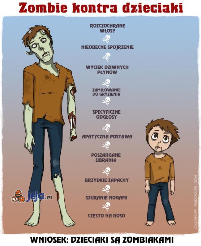 Zombie i dzieciaki - podobieństwa