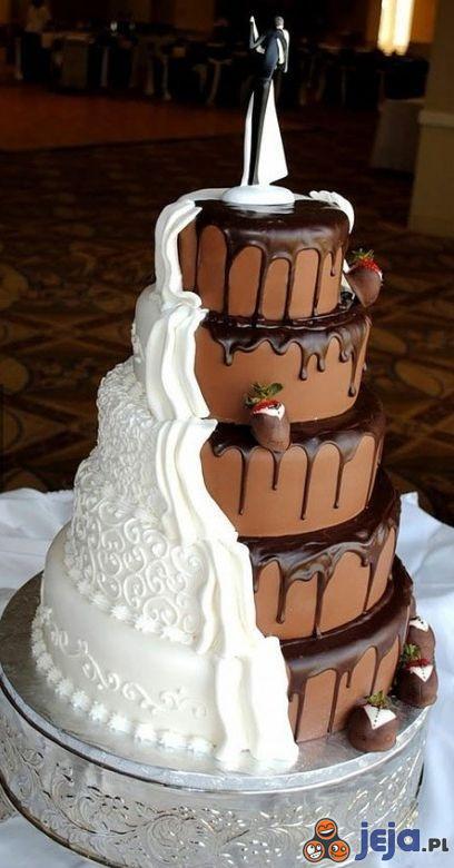 Dwustronny tort ślubny