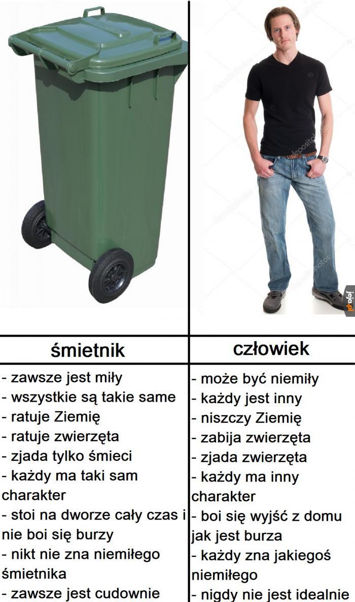 I śmietnik w człowieku nie zamieszka