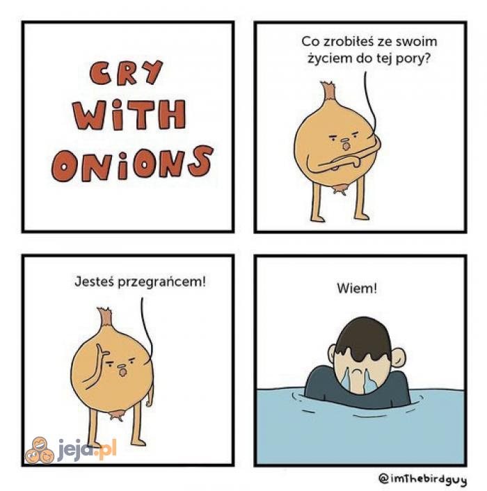 Płacz z cebulą