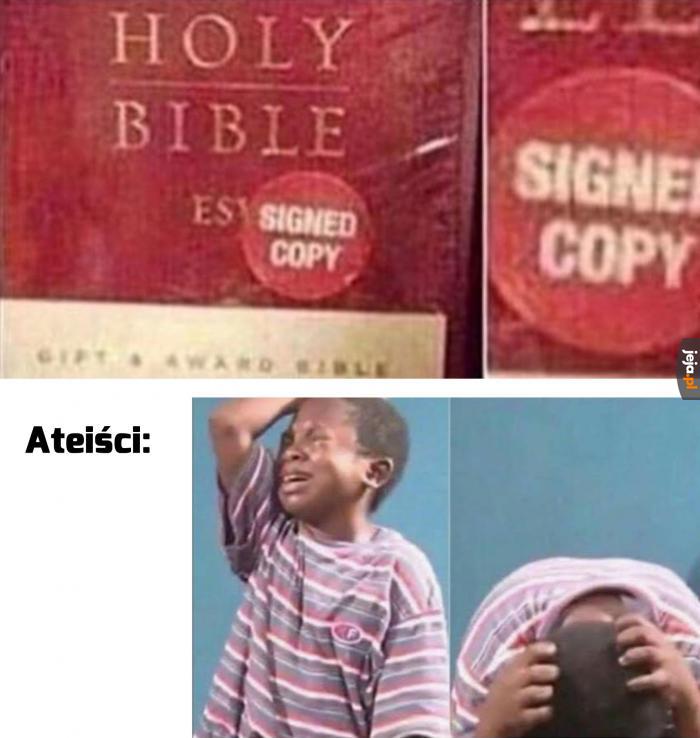 Biblia z autografem autora