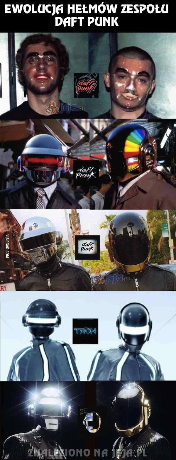 Ewolucja hełmów zespołu Daft Punk