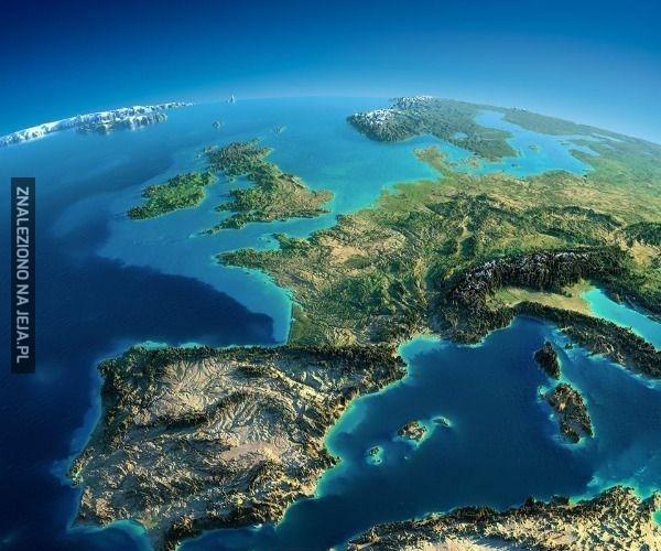 Mapa Europy 3D