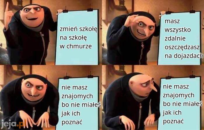 Szkoła w chmurze wyrządza części osób więcej szkód niż pożytku