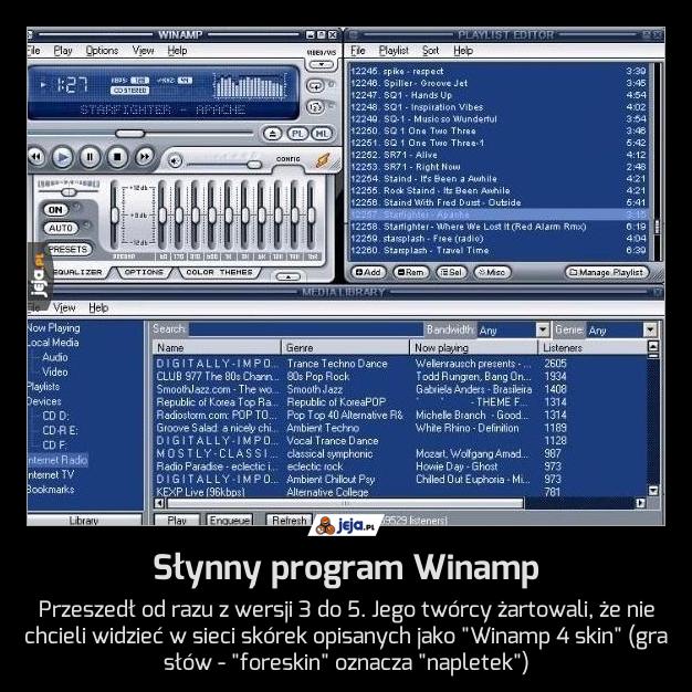 Słynny program Winamp