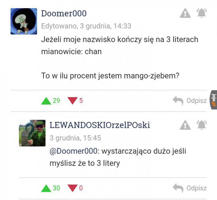 Jest pytanie, jest odpowiedź