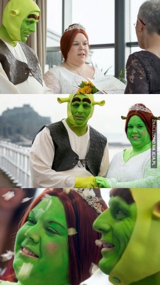 Ślub Shreka i Fiony. Oryginalnie, nie ma co...