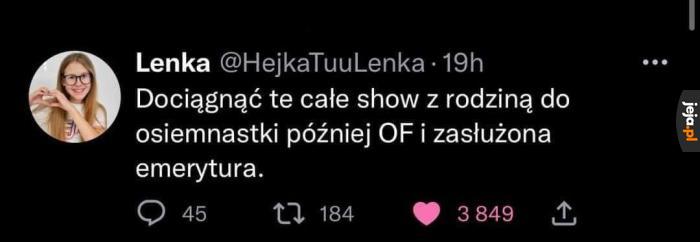 No ułożyło sobie plan na przyszłość to fake konto