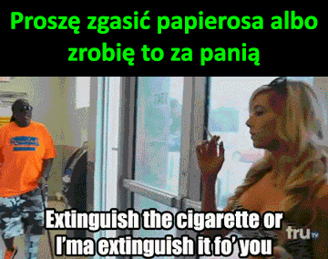 Zakaz palenia, s*ko!